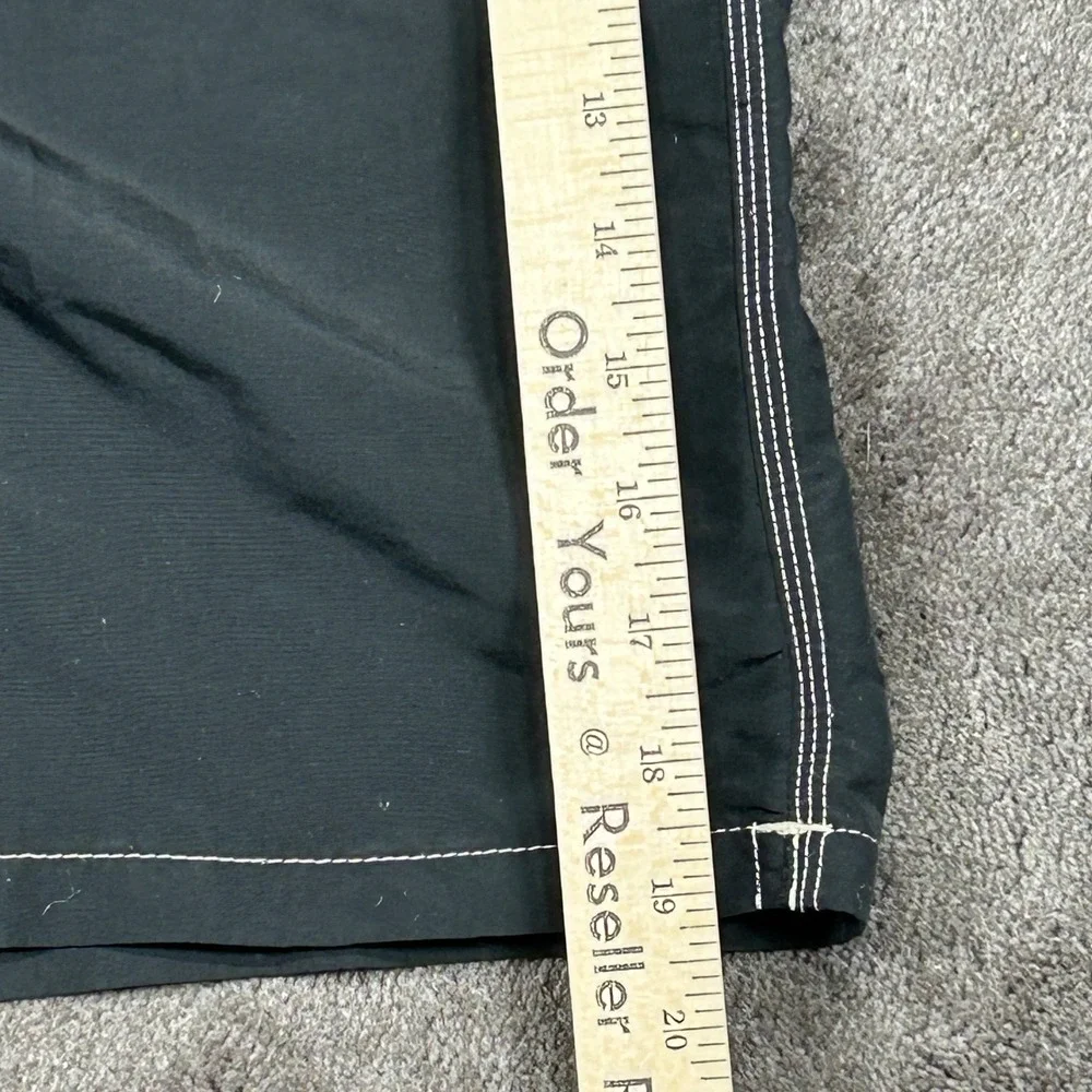 Polo Ralph Lauren Men 40 Black w Red Logo & Emblem Board Style Lined Swim Trunks